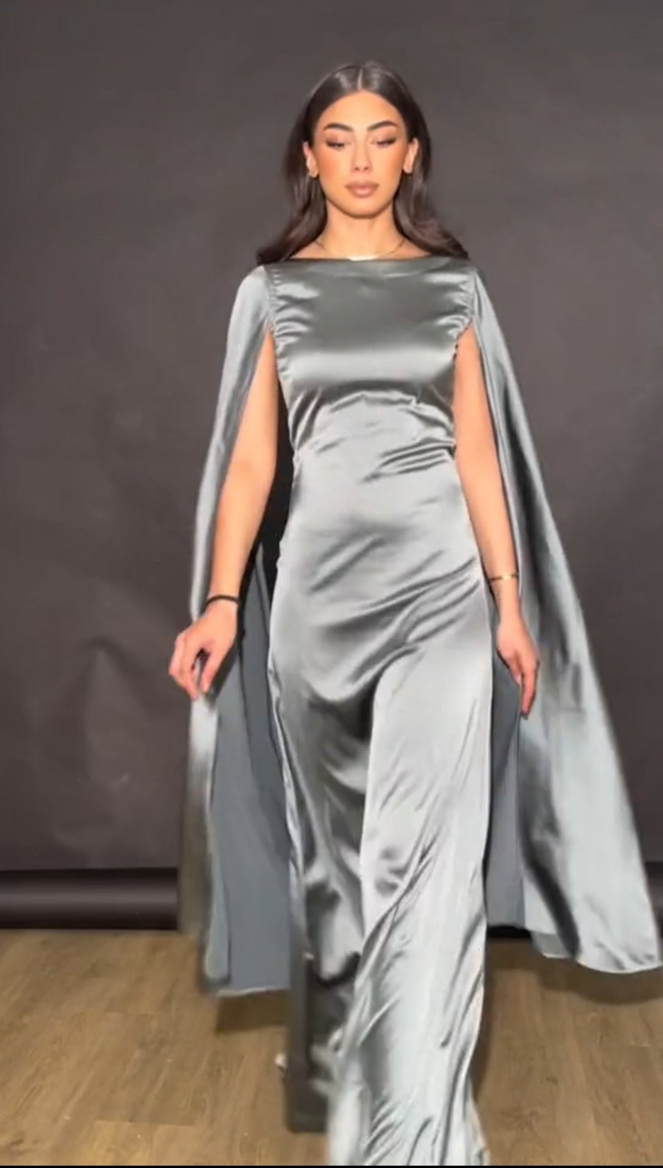 Adoore - Pure Satin Silk Long Dress