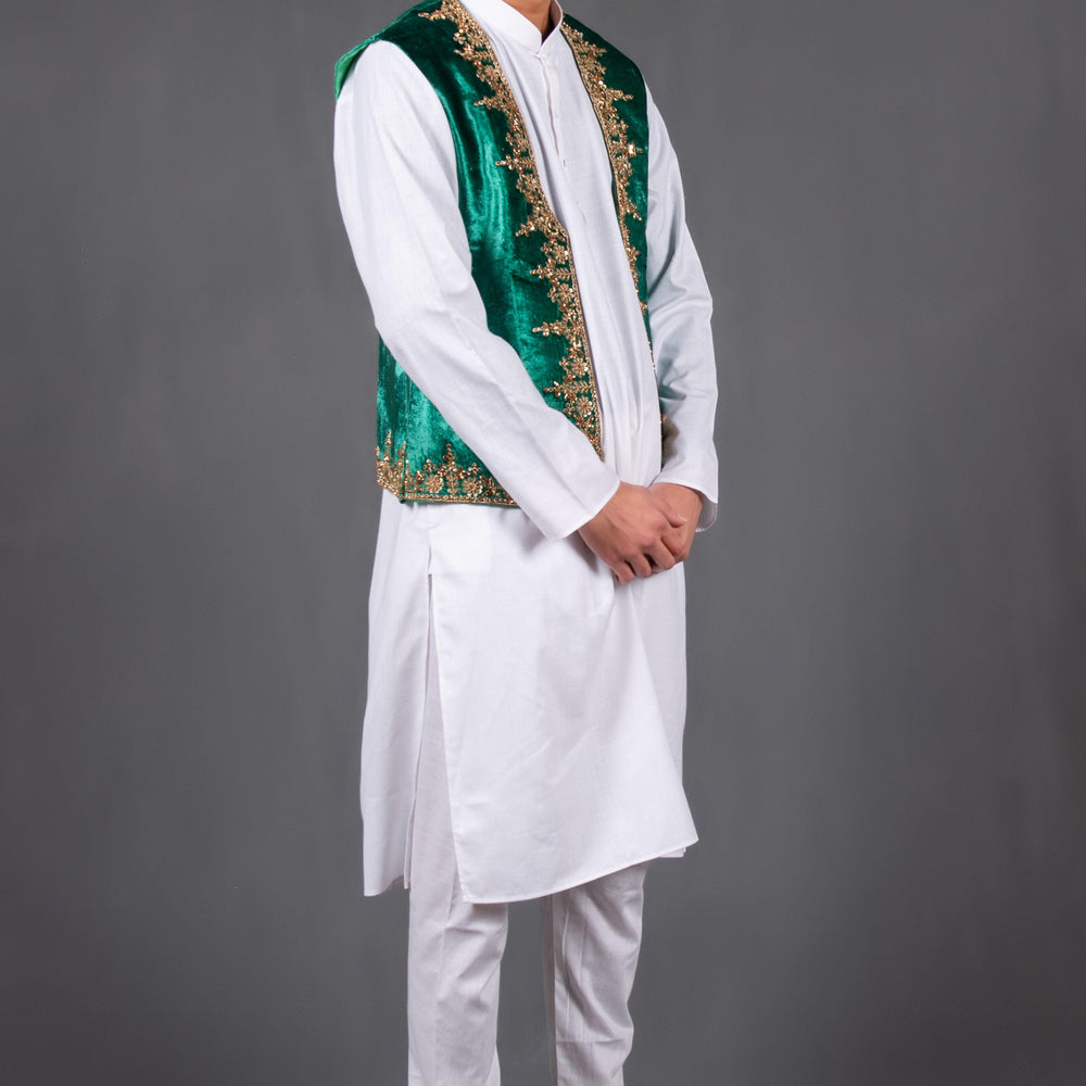 
                  
                    kurta and pajama with waistcoat
                  
                