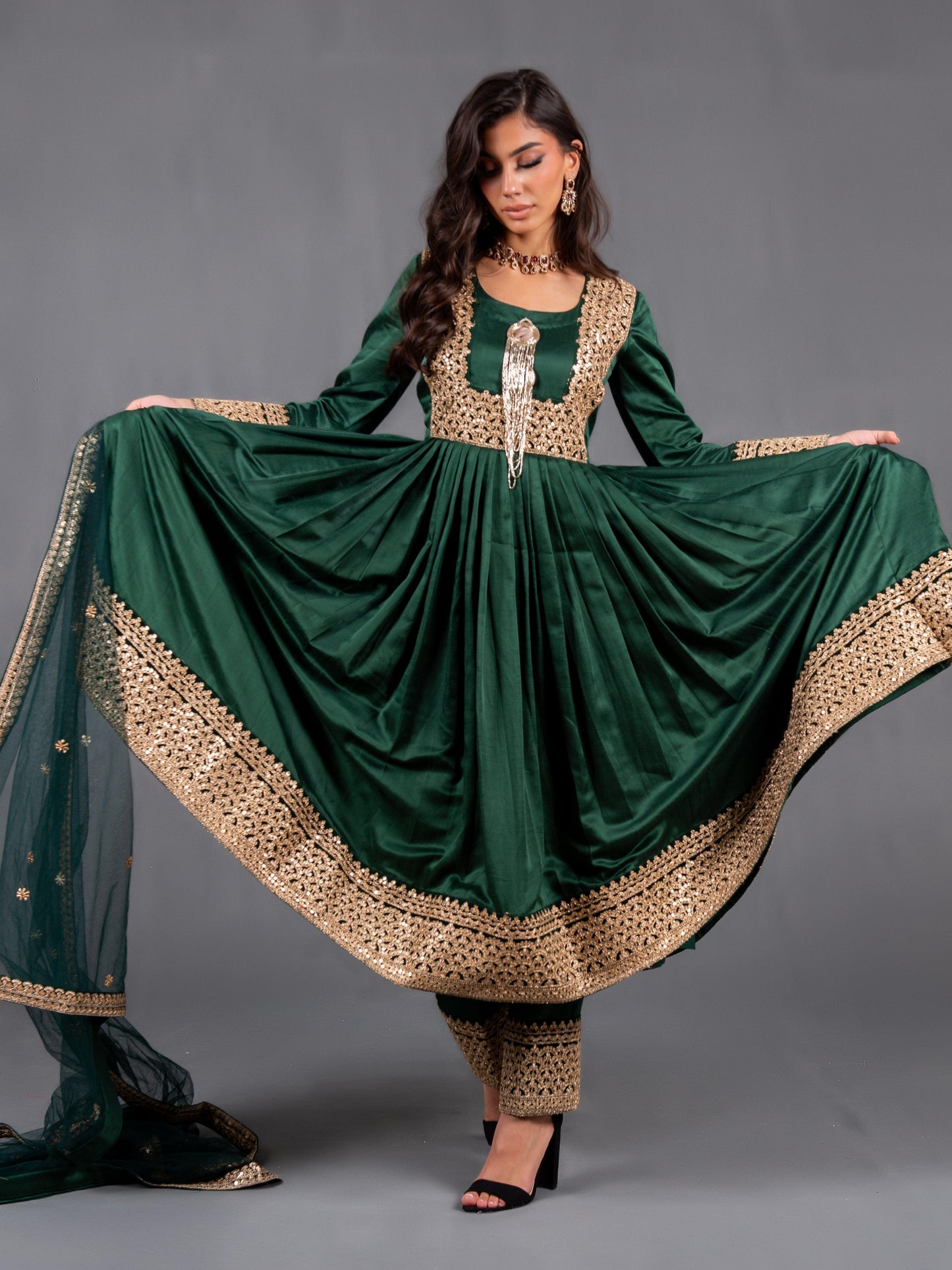 afghan style anarkali