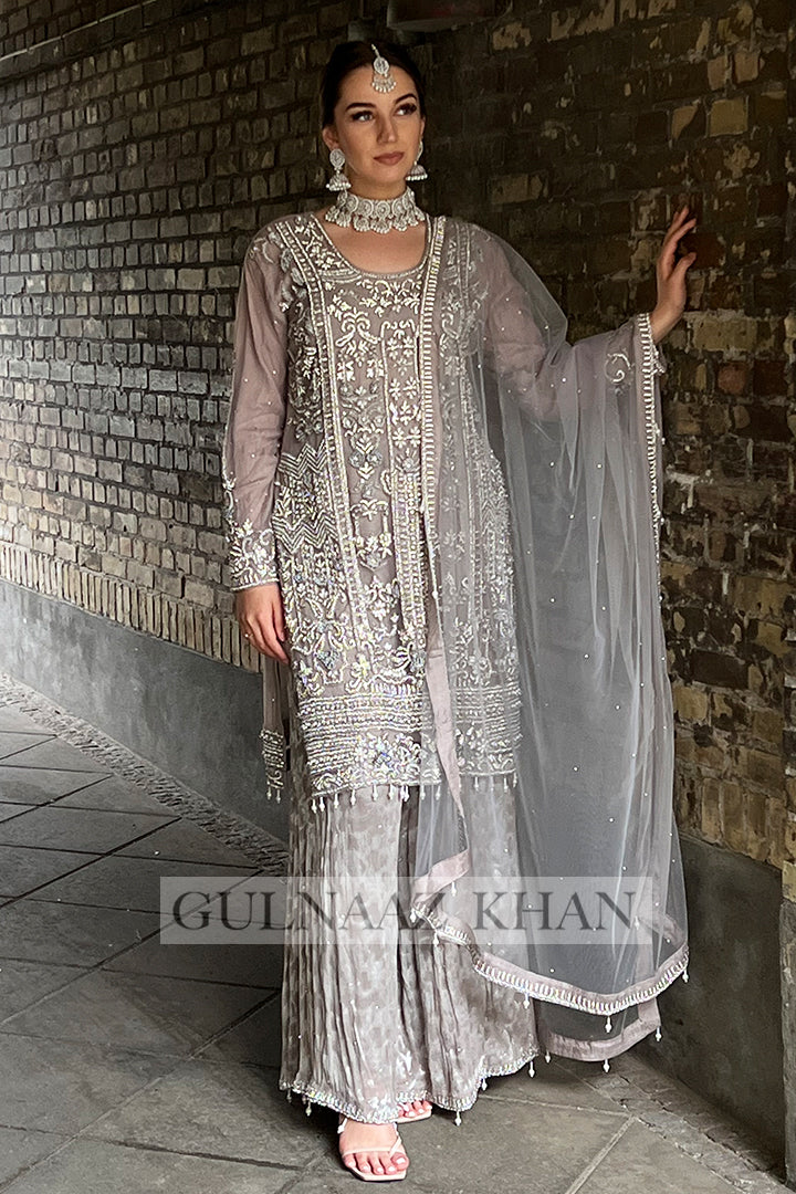 Shop Kurta and Plazo Set Tehzeeb By Gulnaaz Fashions