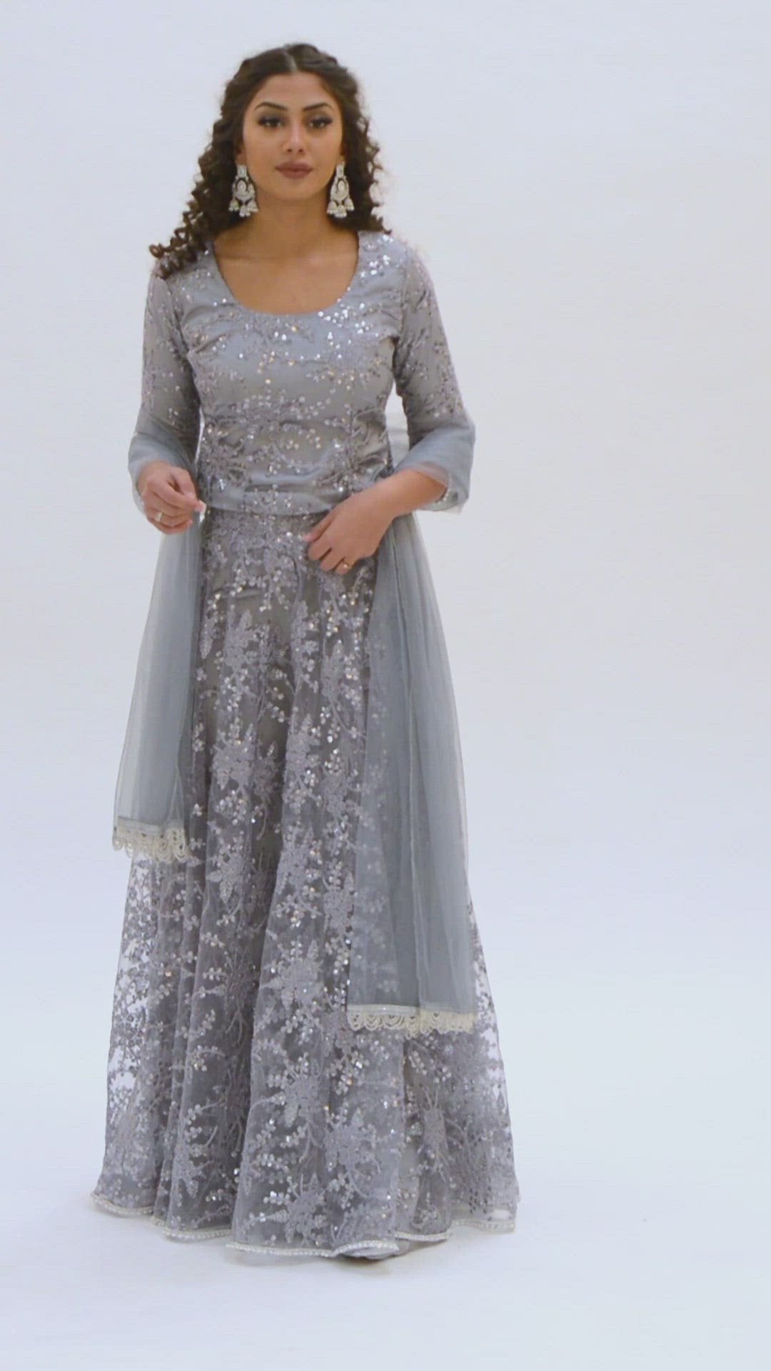 Grey color lehenga choli 