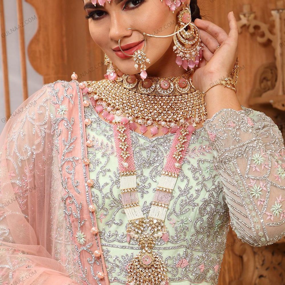 necklace set with earrings and hand rings
