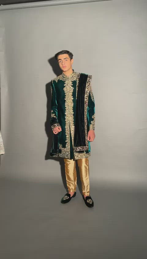 
                  
                    Load and play video in Gallery viewer, sherwani for men
                  
                