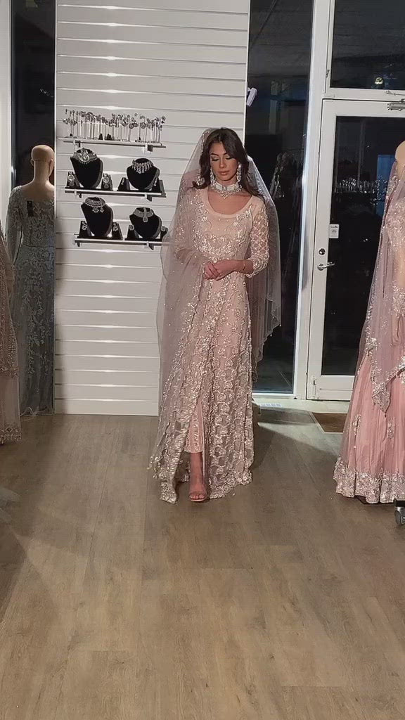 dusty pink gharara dress