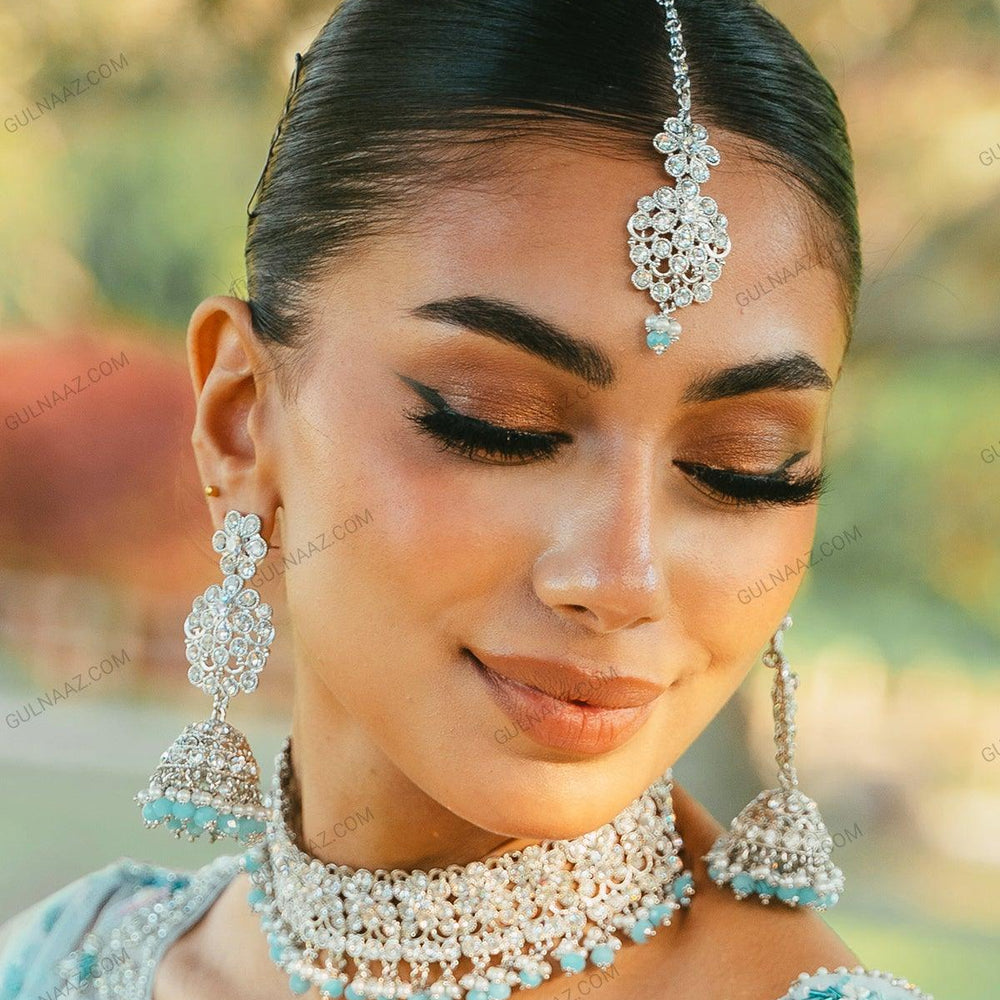 necklace set with maang tikka