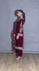 maroon velvet salwar suit