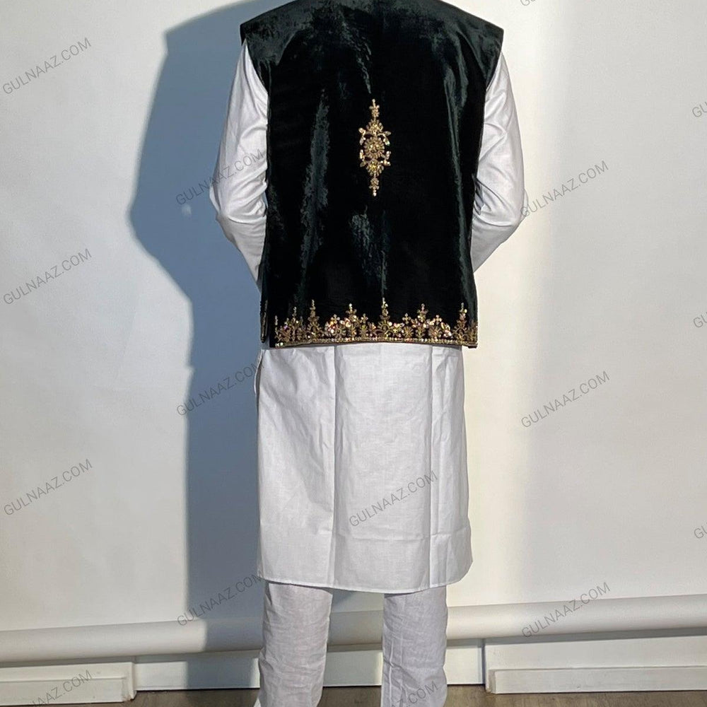 
                  
                    white kurta with coatie
                  
                