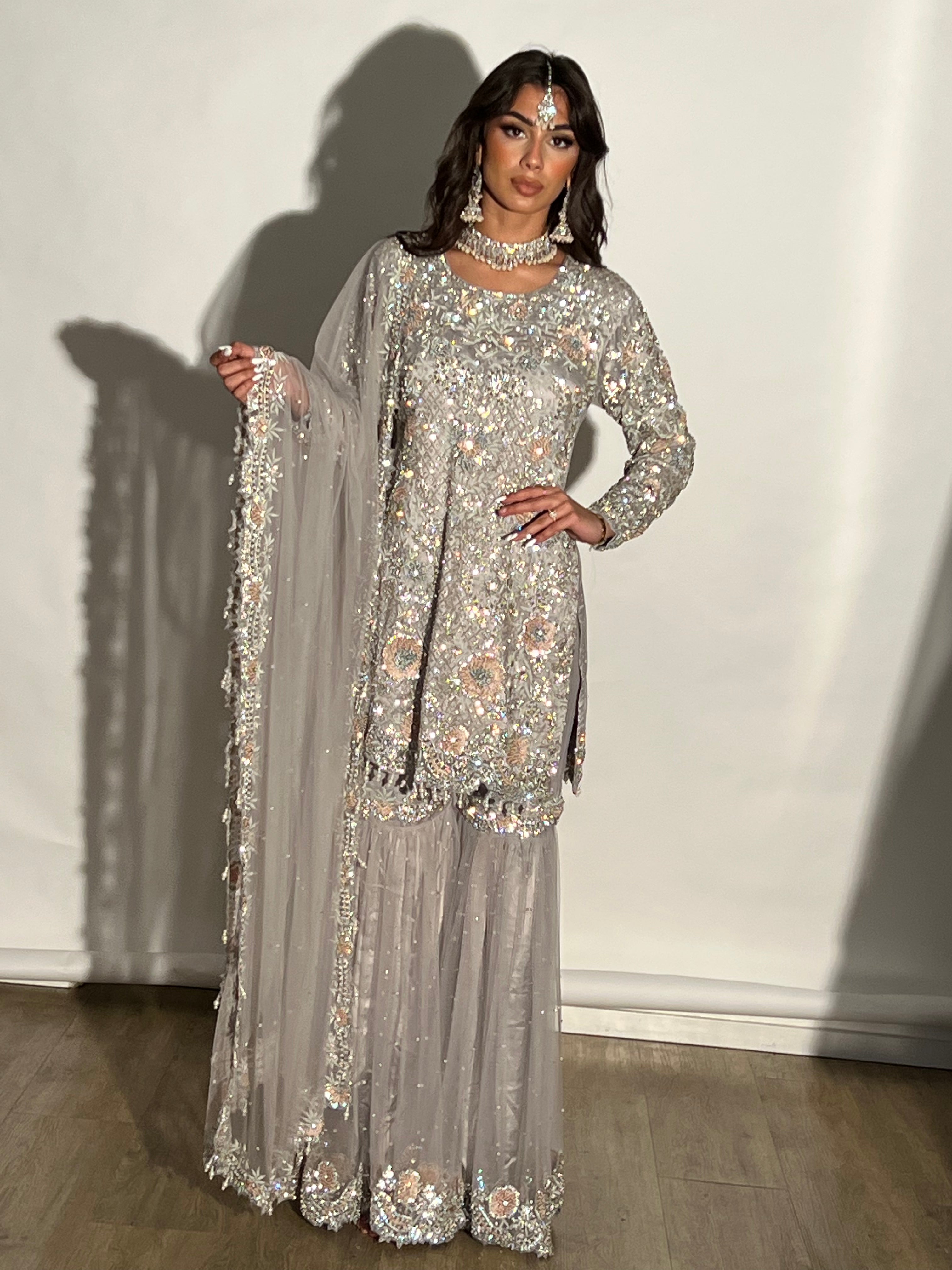 Farah - Gharara Kameez Party Dress