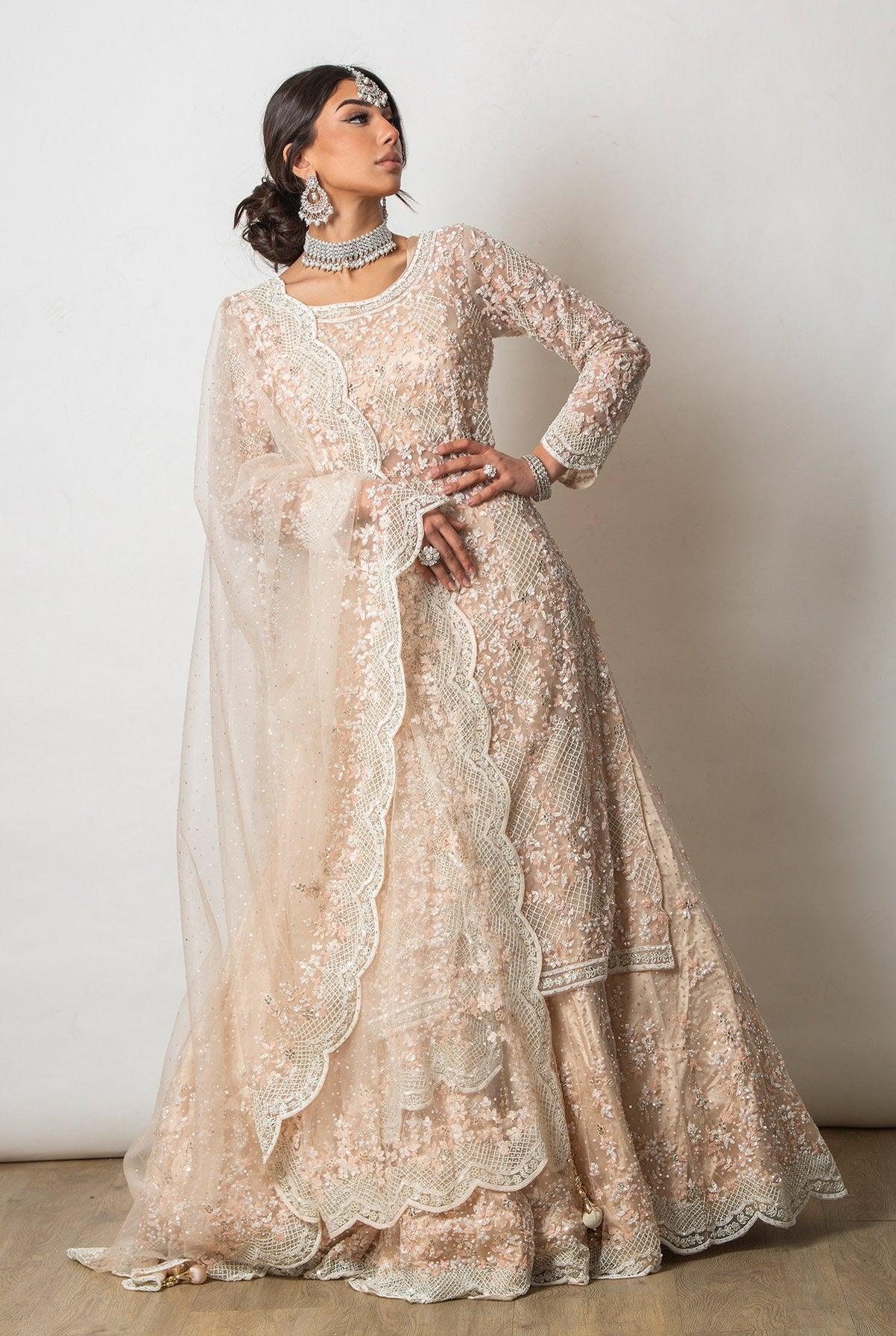 light peach lehenga choli set