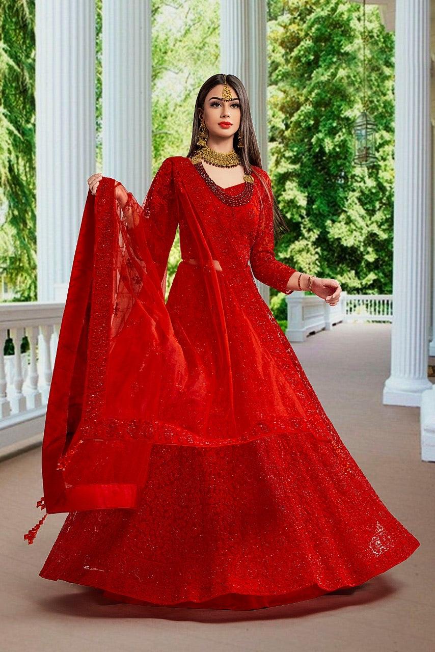 designer red lehenga choli