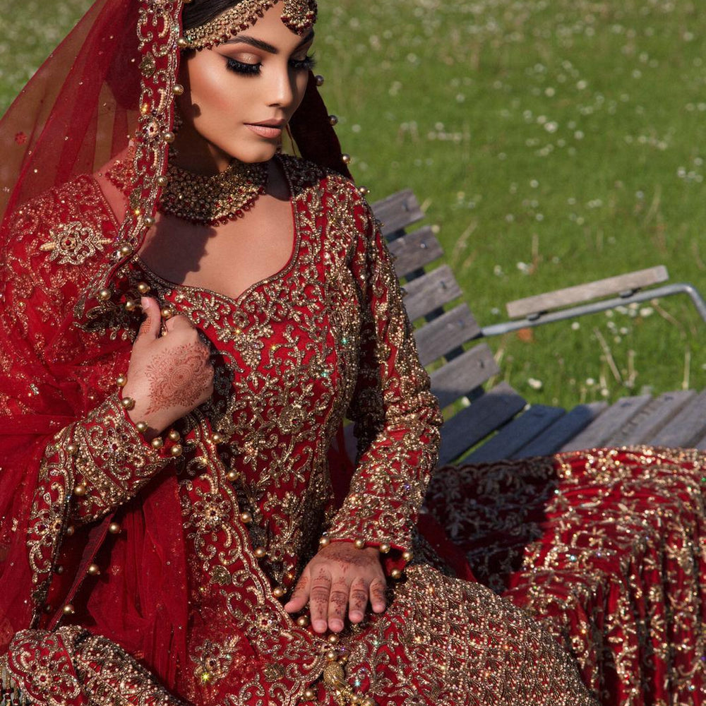 
                  
                    red bridal wear
                  
                