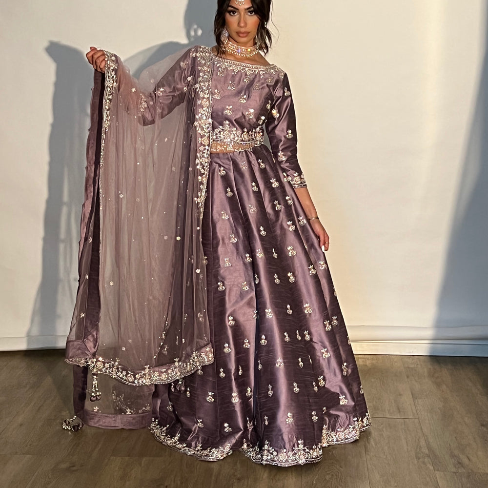 peplum top with lehenga