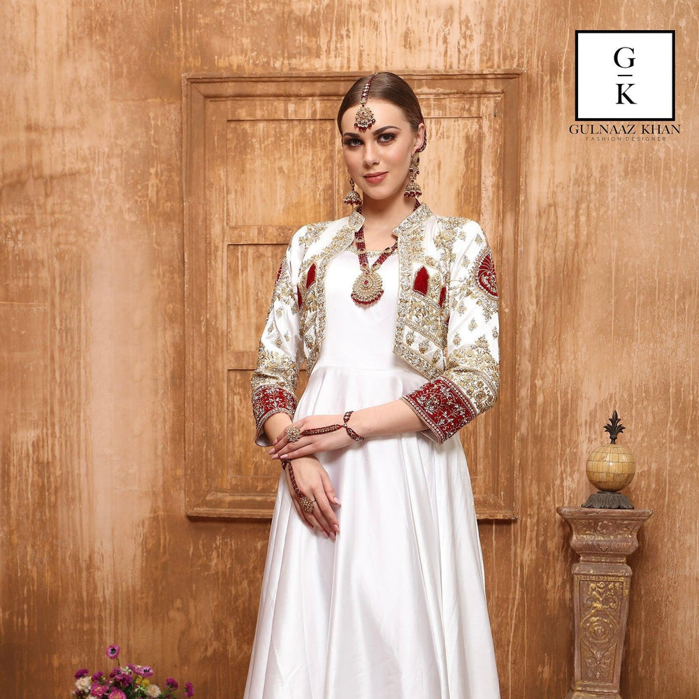 
                  
                    gown with embroided jacket
                  
                
