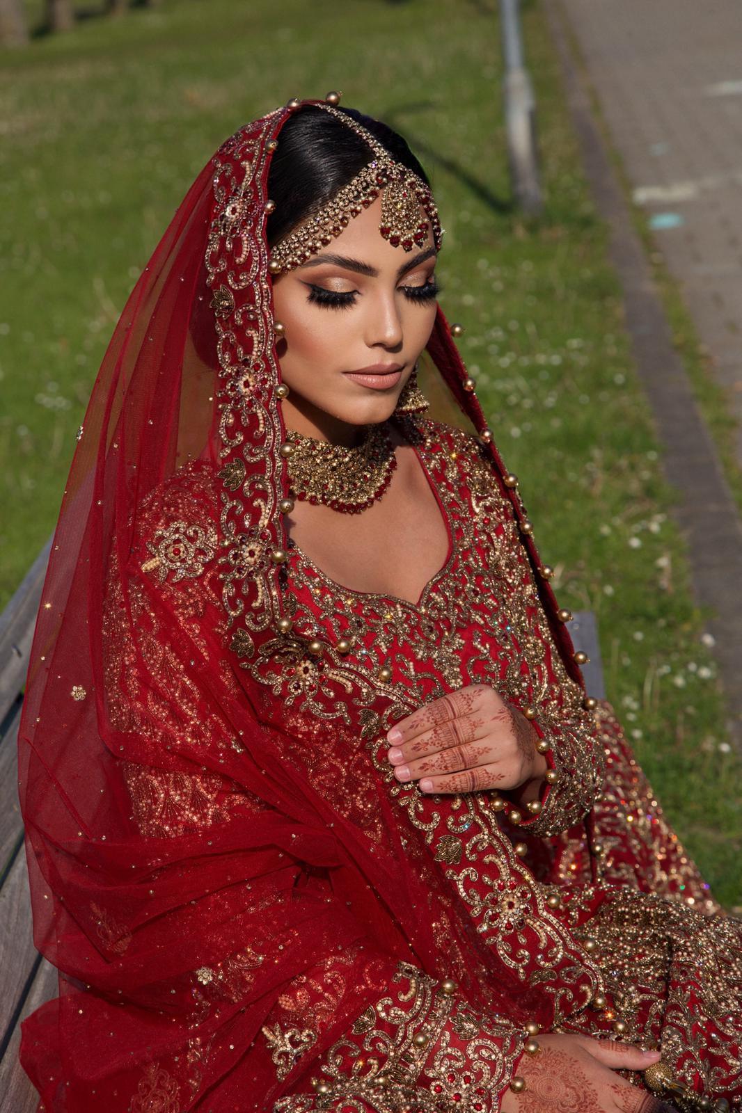 bridal wear red dress