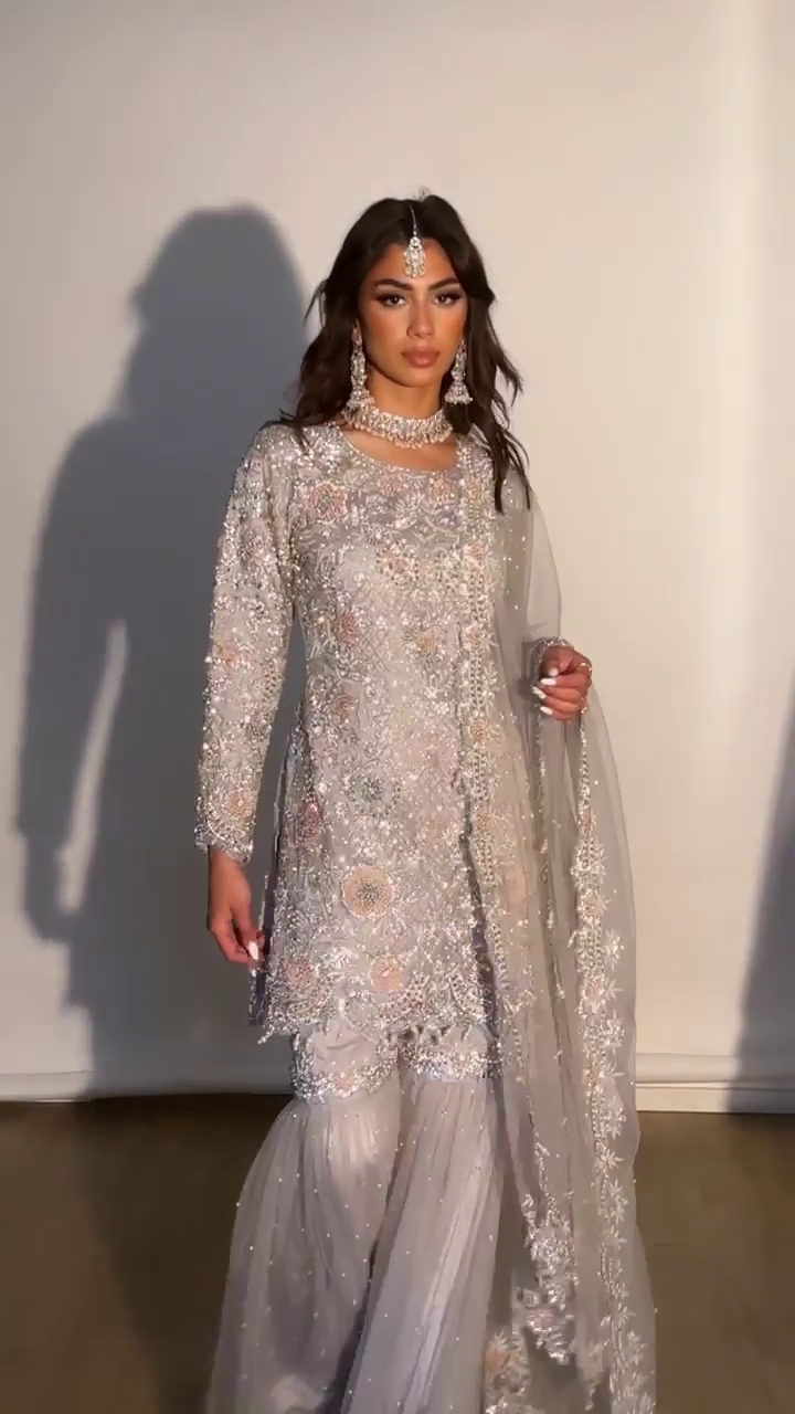 Farah - Gharara Kameez Party Dress